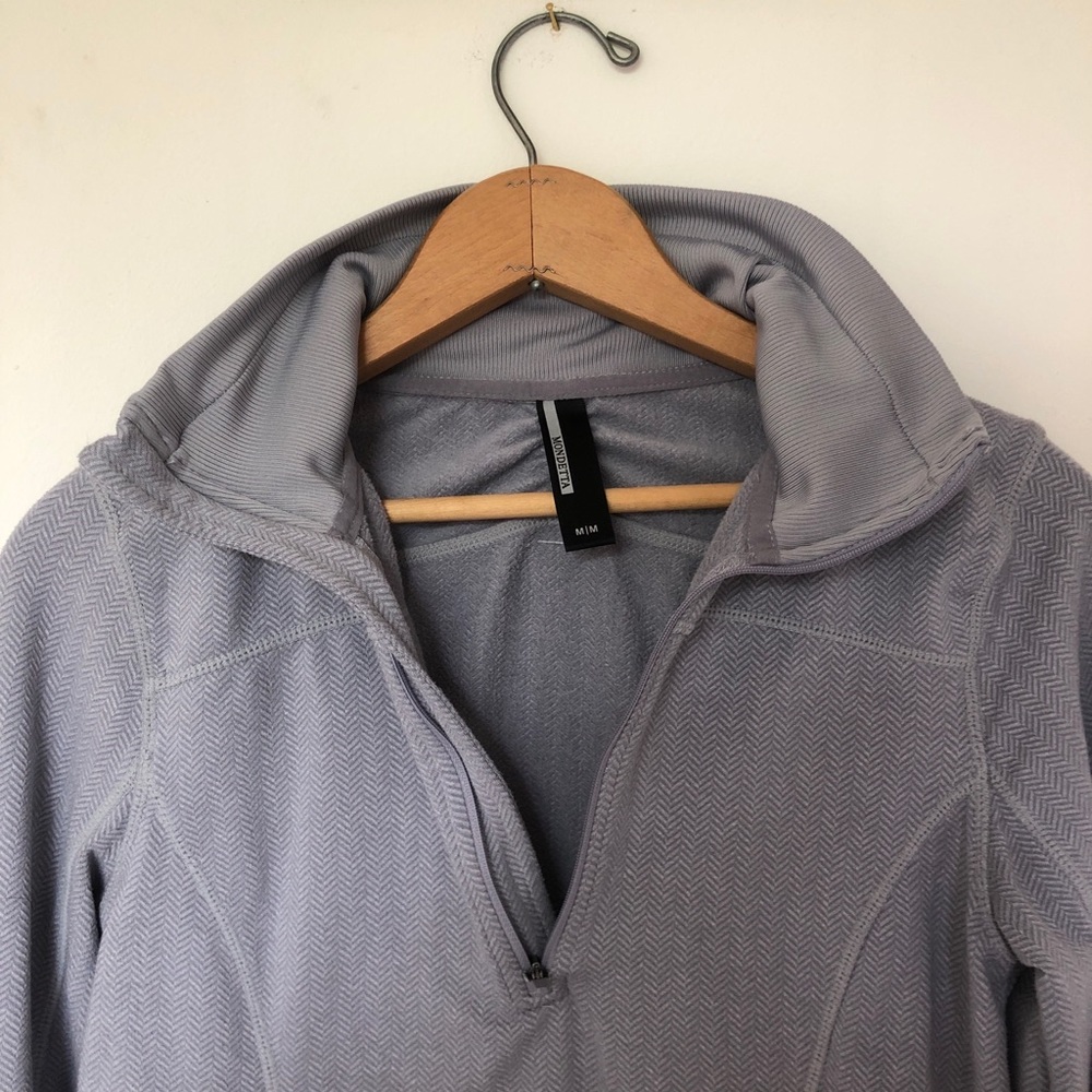 Grey workout fleece
